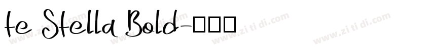 te Stella Bold字体转换